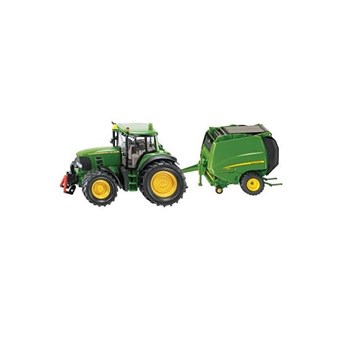 Traktor John Deere 6920 + lis model hračka Siku 1:87