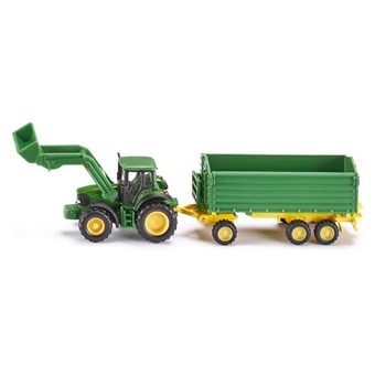 Traktor s nakladačem a přívěsem John Deere 6920 S model 1:87 hračka