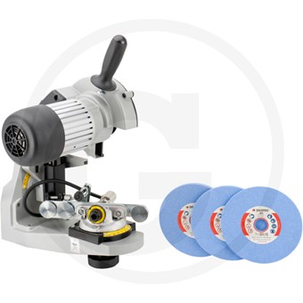 Bruska pilových řetězů Tecomec Super Jolly II s hydraulickým upínáním