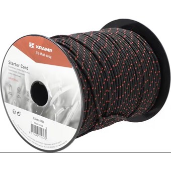 Lanko starteru 3,5 x 100m KRAMP černočervené