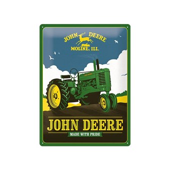 Cedule kovová John Deere - "MADE WITH PRIDE"