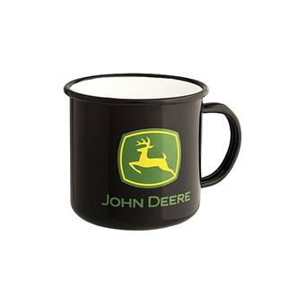 Hrnek plecháček John Deere černý