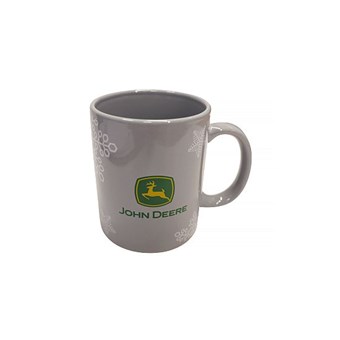 Hrnek John Deere Logo šedý se zimním motivem