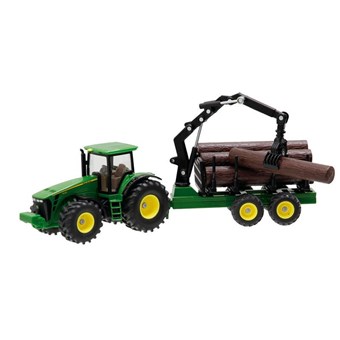 Traktor John Deere 8430 lesnický s přívěsem model hračka